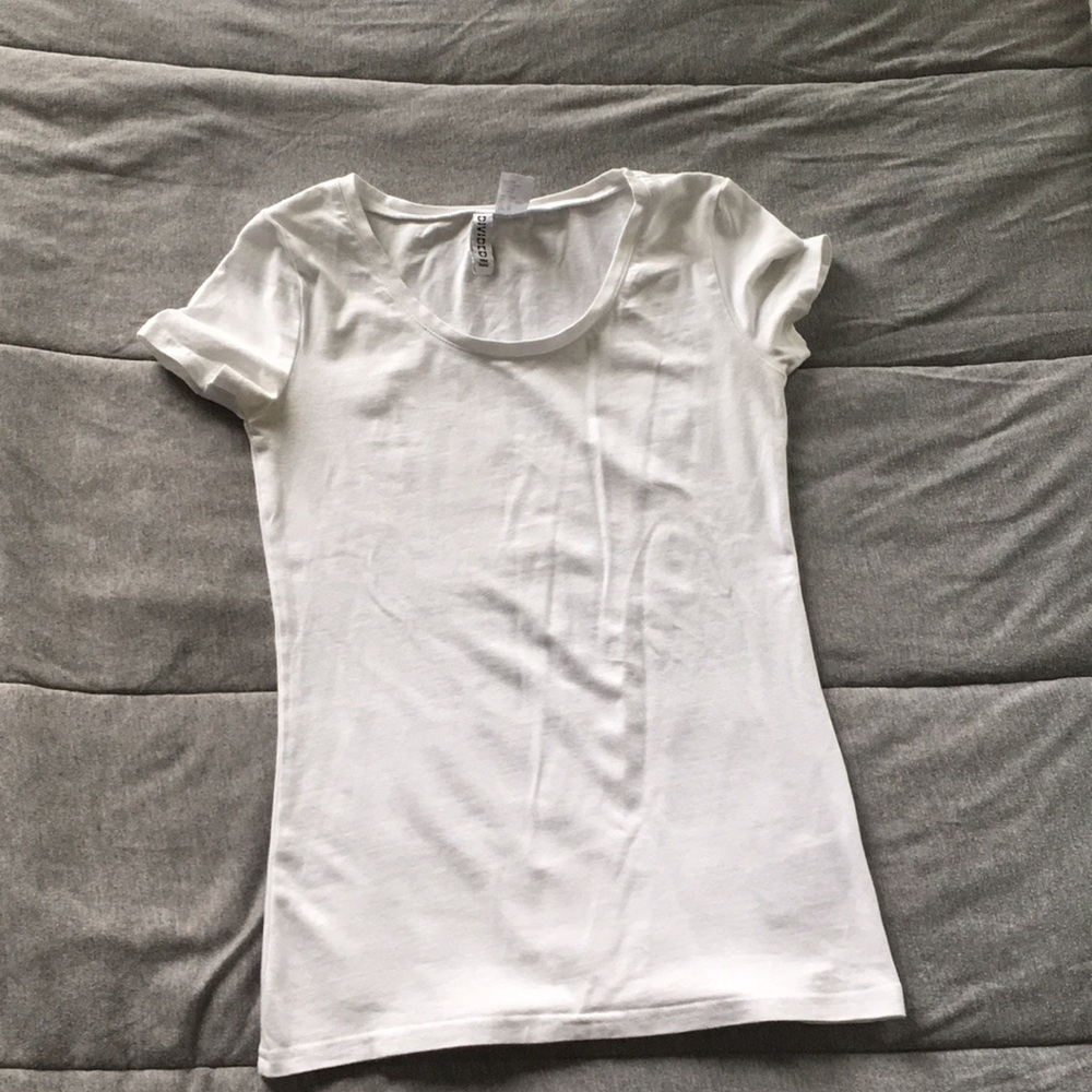 Divided white tee